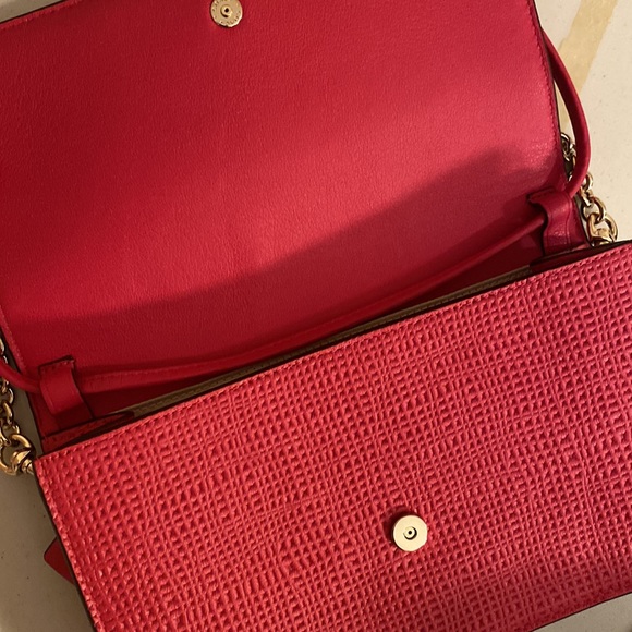 Coach Madison Embossed Pink Ruby Leather Cross Body Bag - Picture 6 of 6